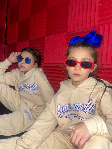 Baseball hood set cream