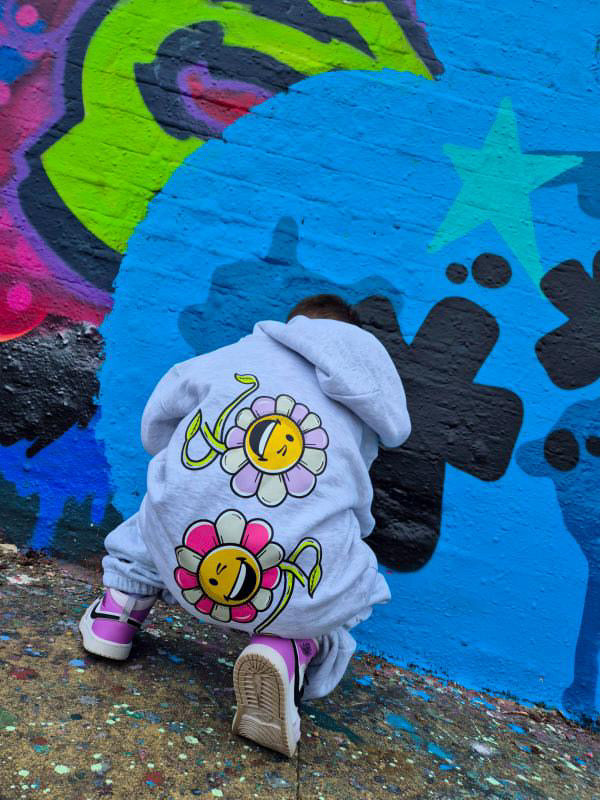 Flower power hooded tracksuit
