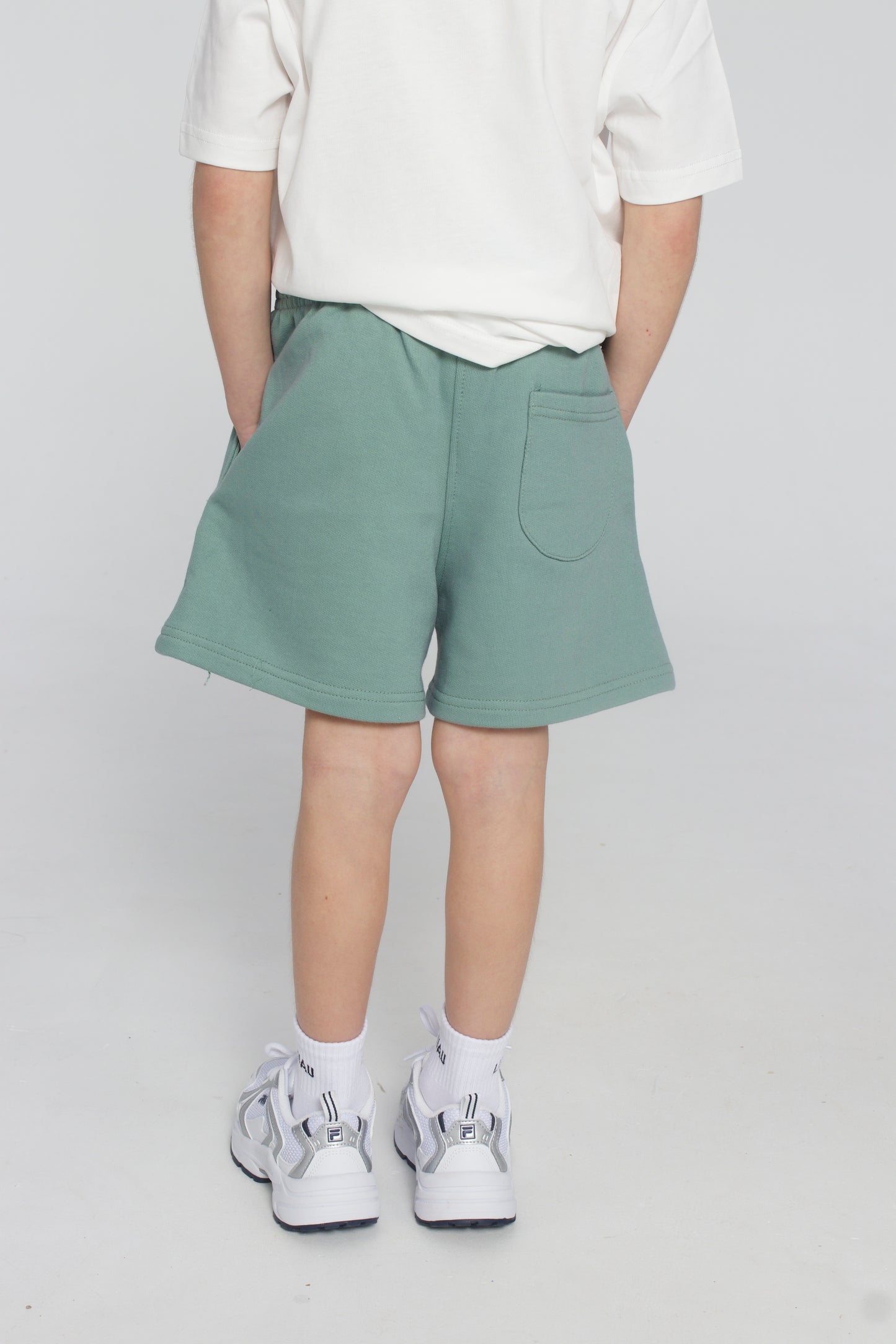 Sage cotton jersey short