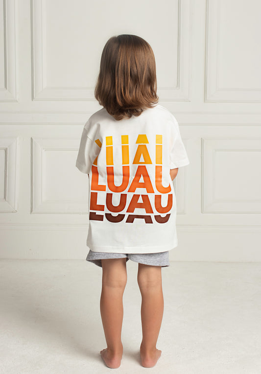 Luau Block T-shirt Orange