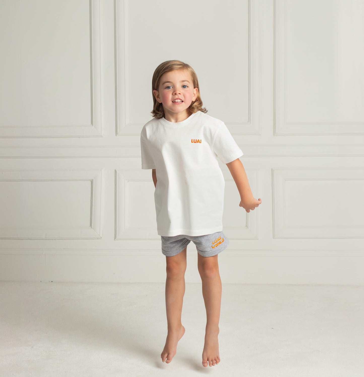 Luau Block T-shirt Orange