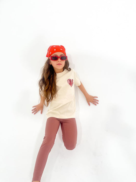 Love you forever Tshirt natural with pink