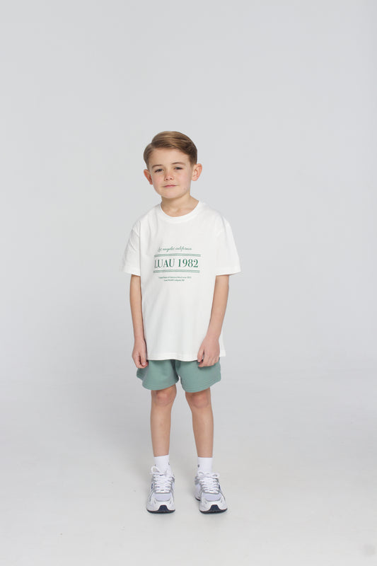 Luau 1982 sports tee white